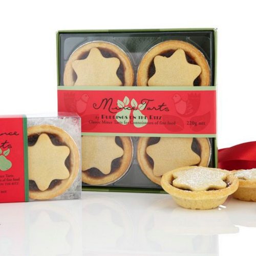 Christmas mince tarts in festive packaging