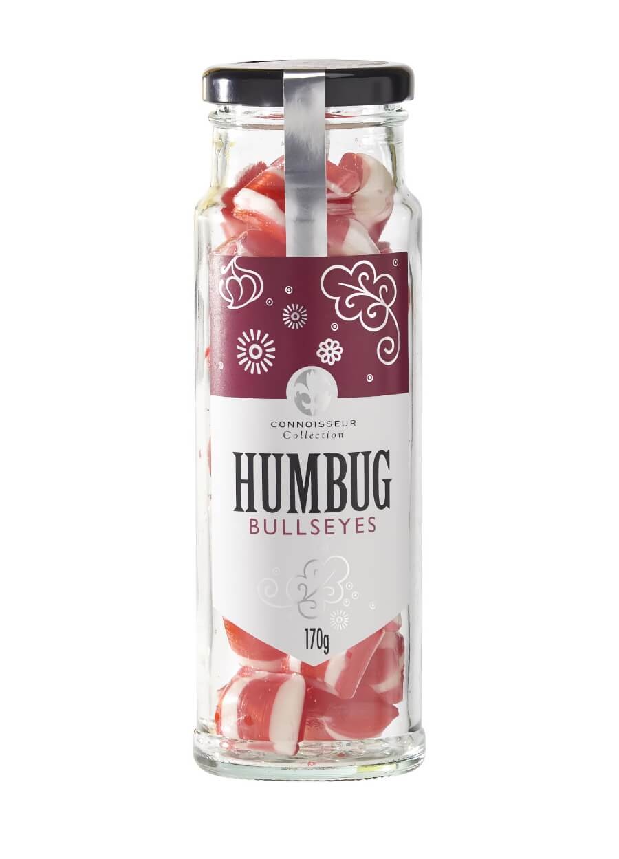 Christmas humbugs in glass bottles