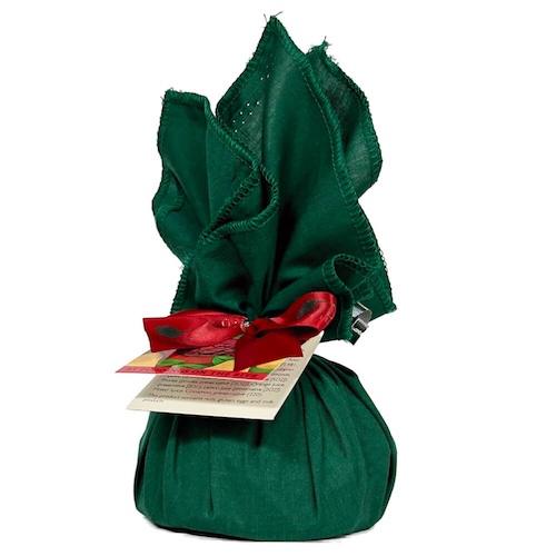 classic christmas pudding forest green cloth