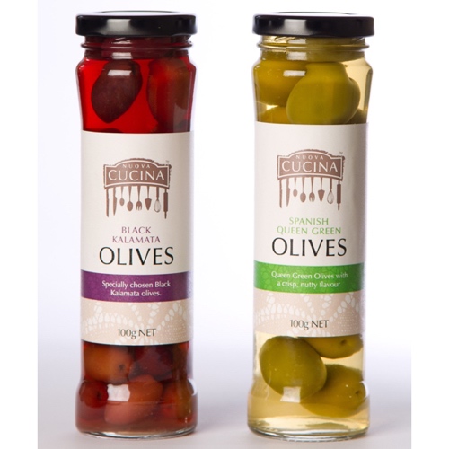 spanish queen green olives black kalamata olives 100ml jar