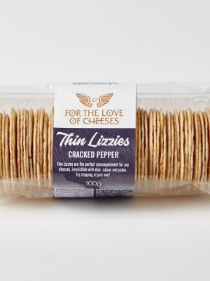Thin Lizzies Cracked Pepper Wafer Crackers The Gourmet Merchant